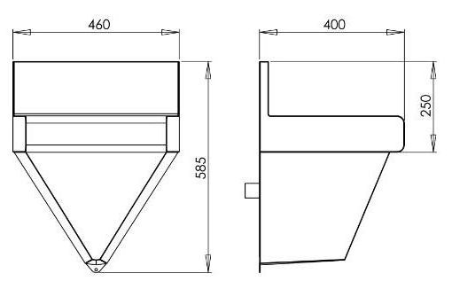 46269 Подвесная раковина настенная овальная PURUS  белая  - Вид №1