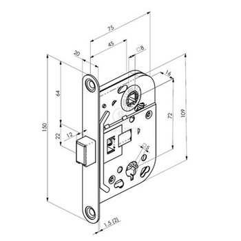 Корпус замка ABLOY 2045 ASSA ABLOY LK01-704
