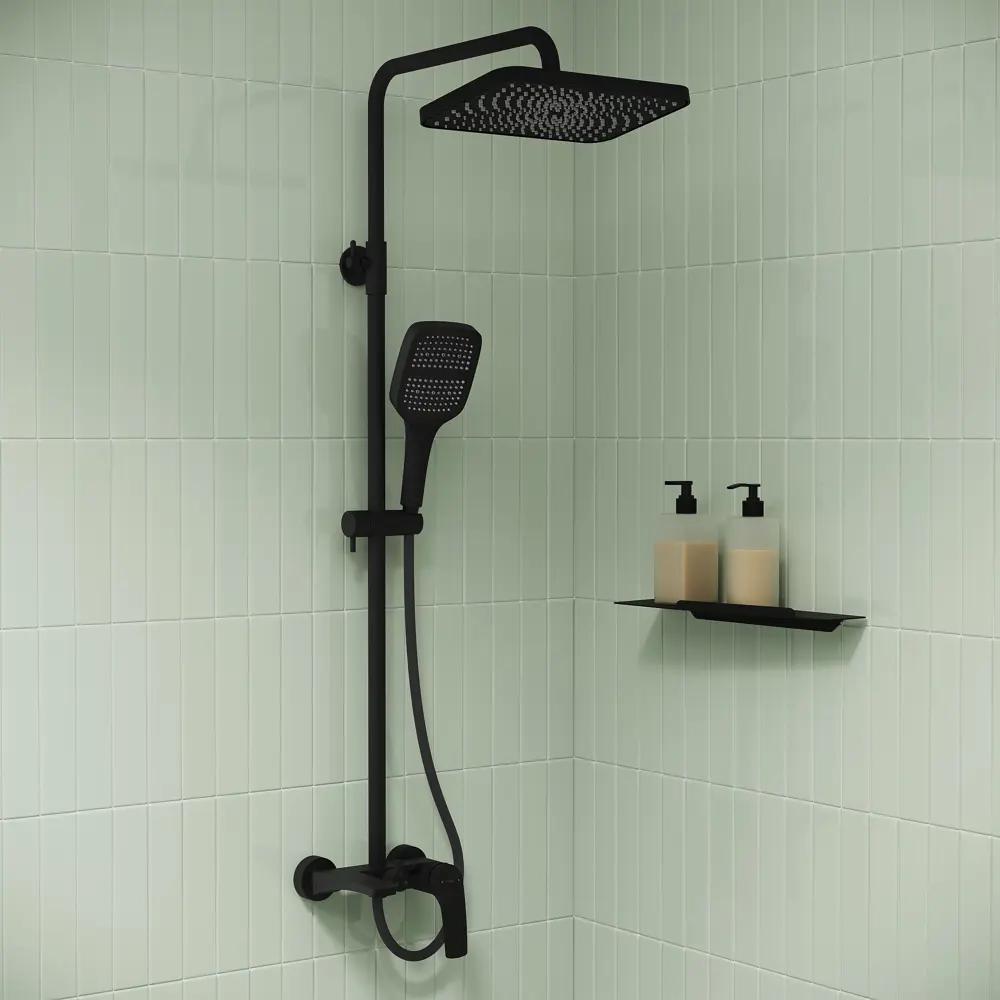 89392206 Душевая система Iddis Lahta LAHBL3Fi06 со смесителем 3 режима цвет черный матовый STLM-1568184