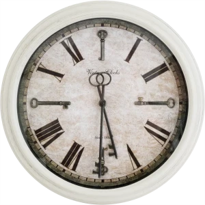 Часы настенные Atmosphera Romance ø39 см, пластик, цвет бежевый/чёрный