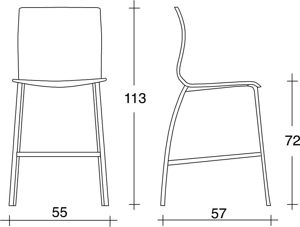 TALIN Стул из фанеры с подставкой для ног Webwood sun-id-1514551 - Вид №1