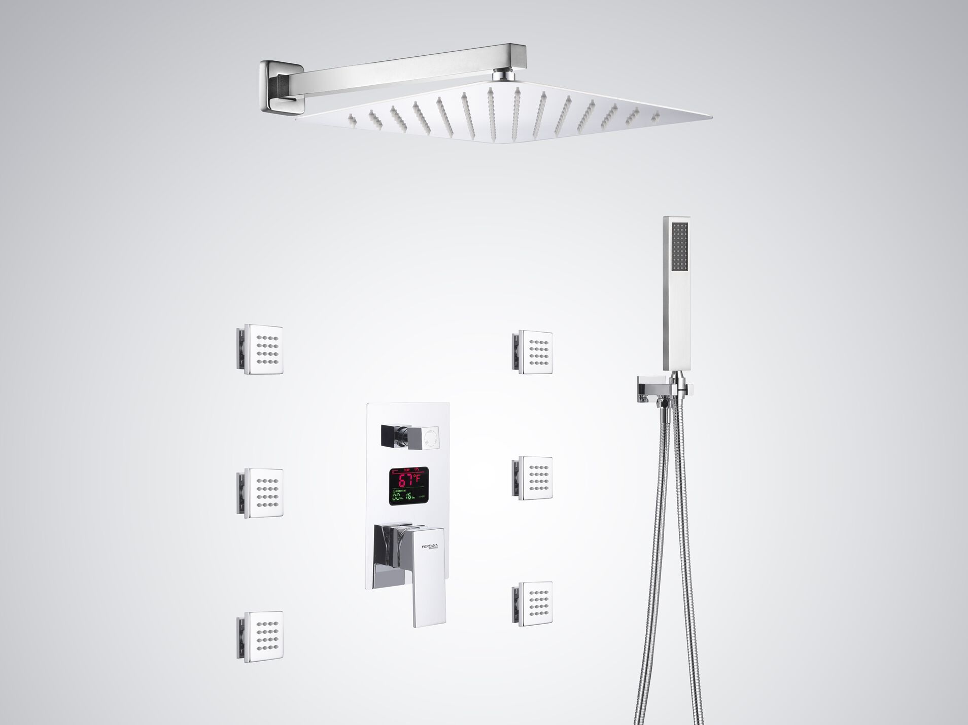 Набор для душа со светодиодной насадкой Fontana Showers NIMBUS ARCH-00120069