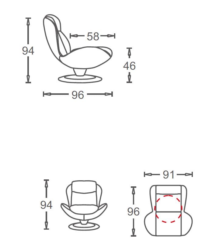 Кожаное вращающееся кресло CAMPO DE' FIORI CL141 ARCH-00034413 - Вид №6