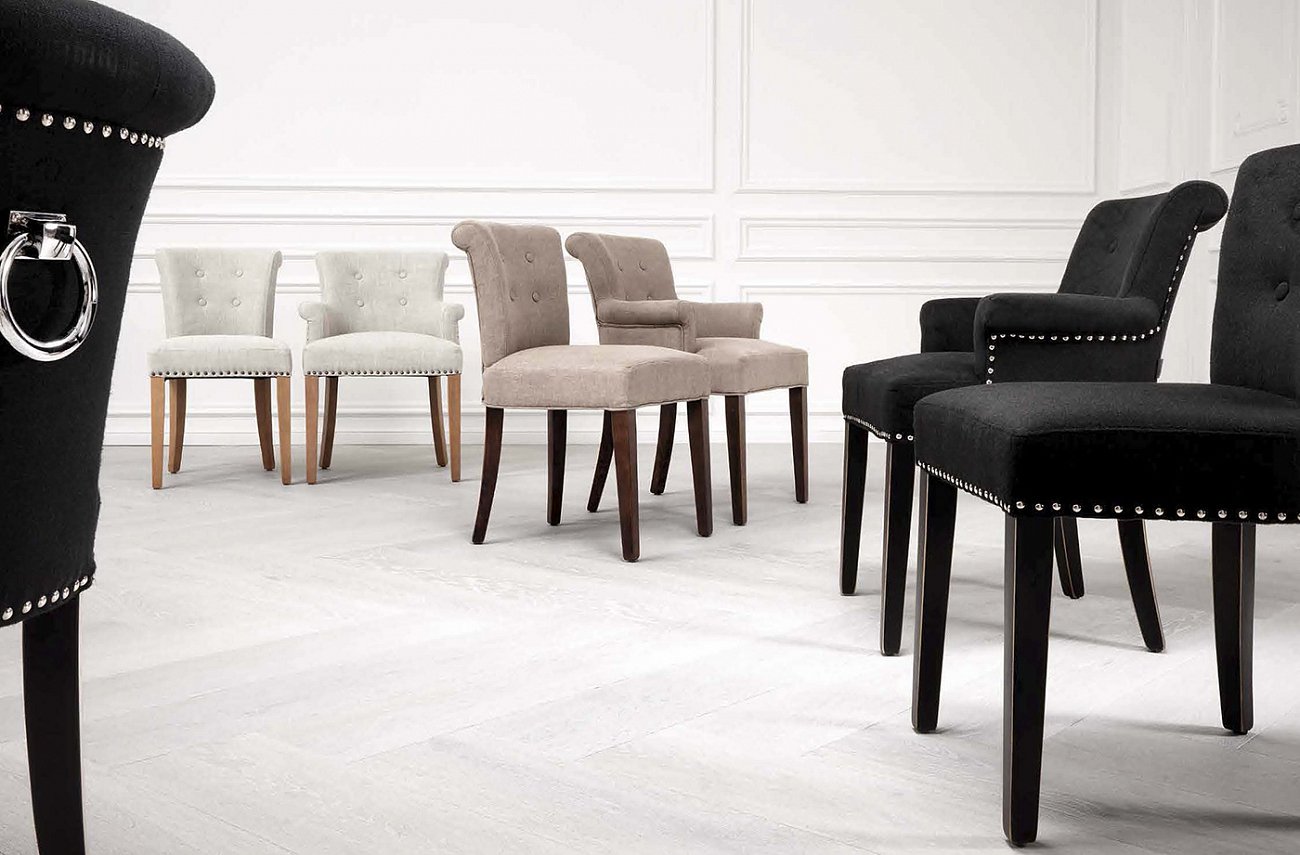 Стул черный обеденный с подлокотниками Key Largo от Eichholtz EICHHOLTZ  247263 Черный  - Вид №2