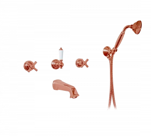 Gentry Home Смеситель для раковины на 3 отверстия Chopin Metal Медь