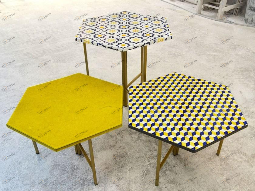 Made a Mano Шестиугольный стол из лавового камня Exagontable sun-id-1504474