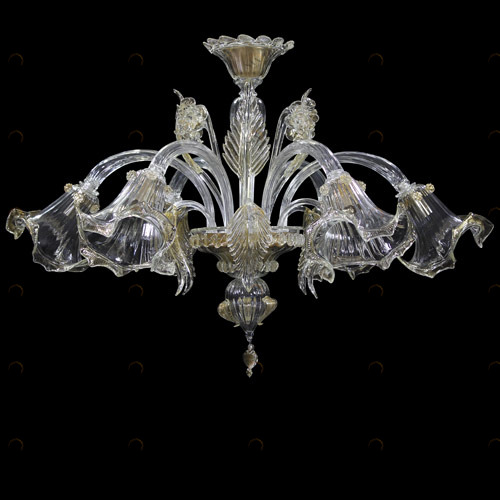 1963 ORIGINALMURANOGLASS Потолочный светильник Золотые побеги - Классик - муранское стекло OMG  см CLASSICO