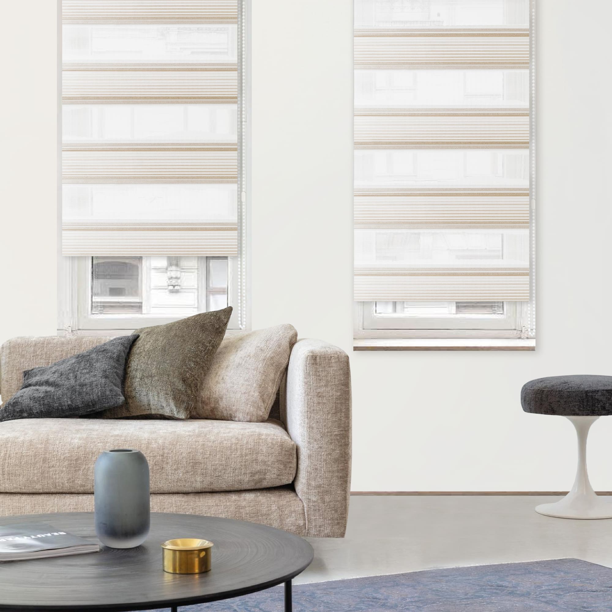 83503028 Штора рулонная день-ночь Miamoza Verona 80x160 см белая Santreyd  - Вид №2