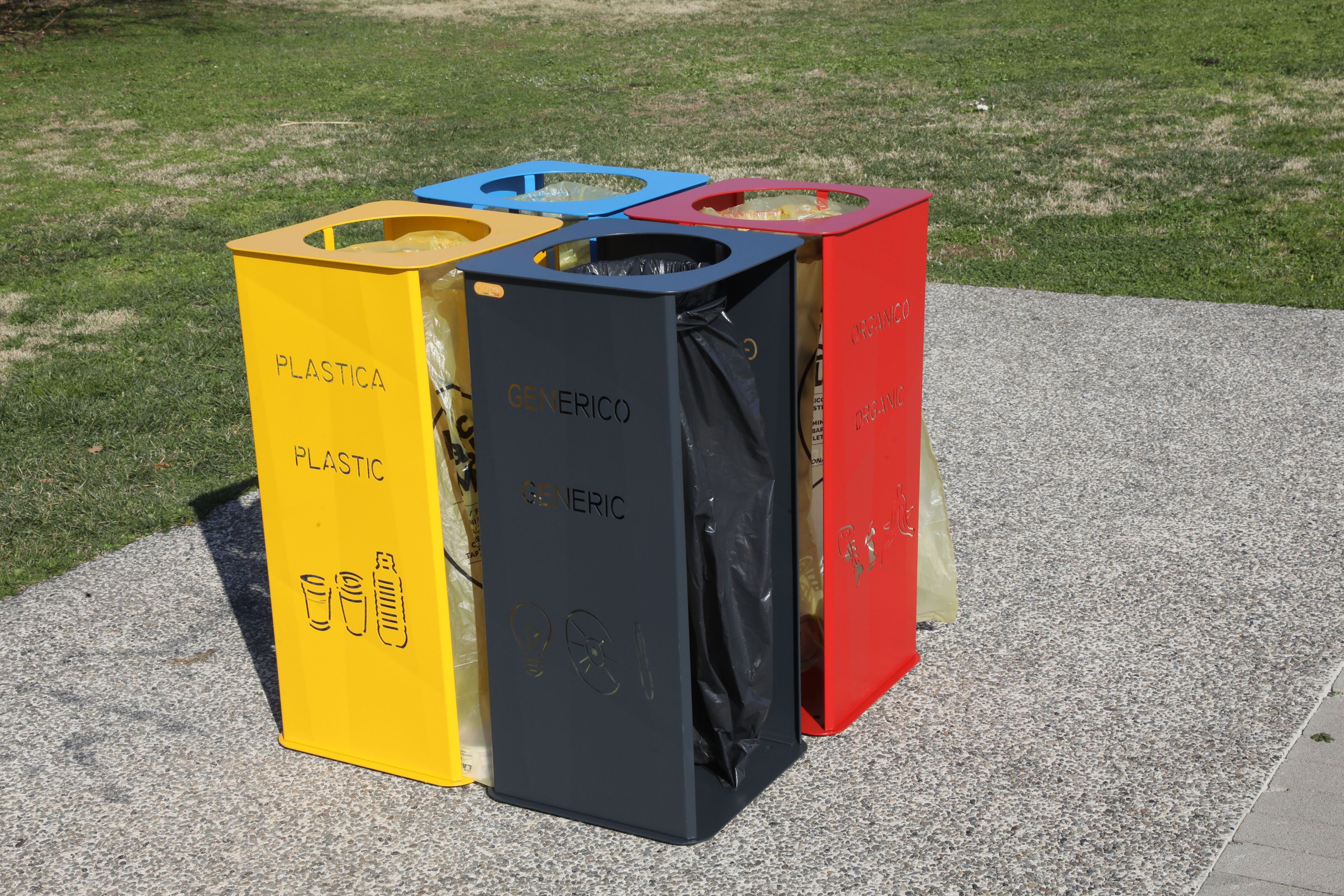 Наружная стальная стойка для мусора для утилизации отходов CITYSì PICASSO ARCH-00100130 - Вид №7