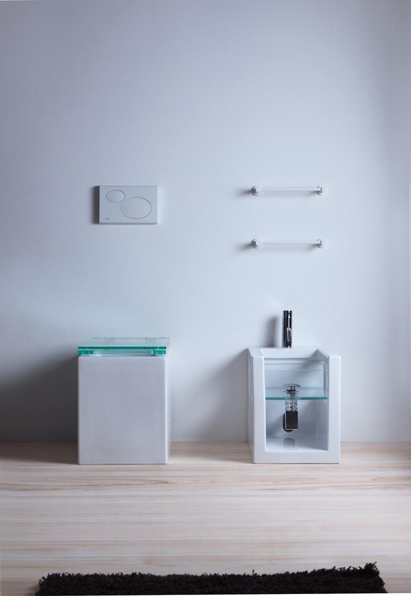 GLBI010 Напольное биде приставное GSG CERAMIC GLASS - Вид №5