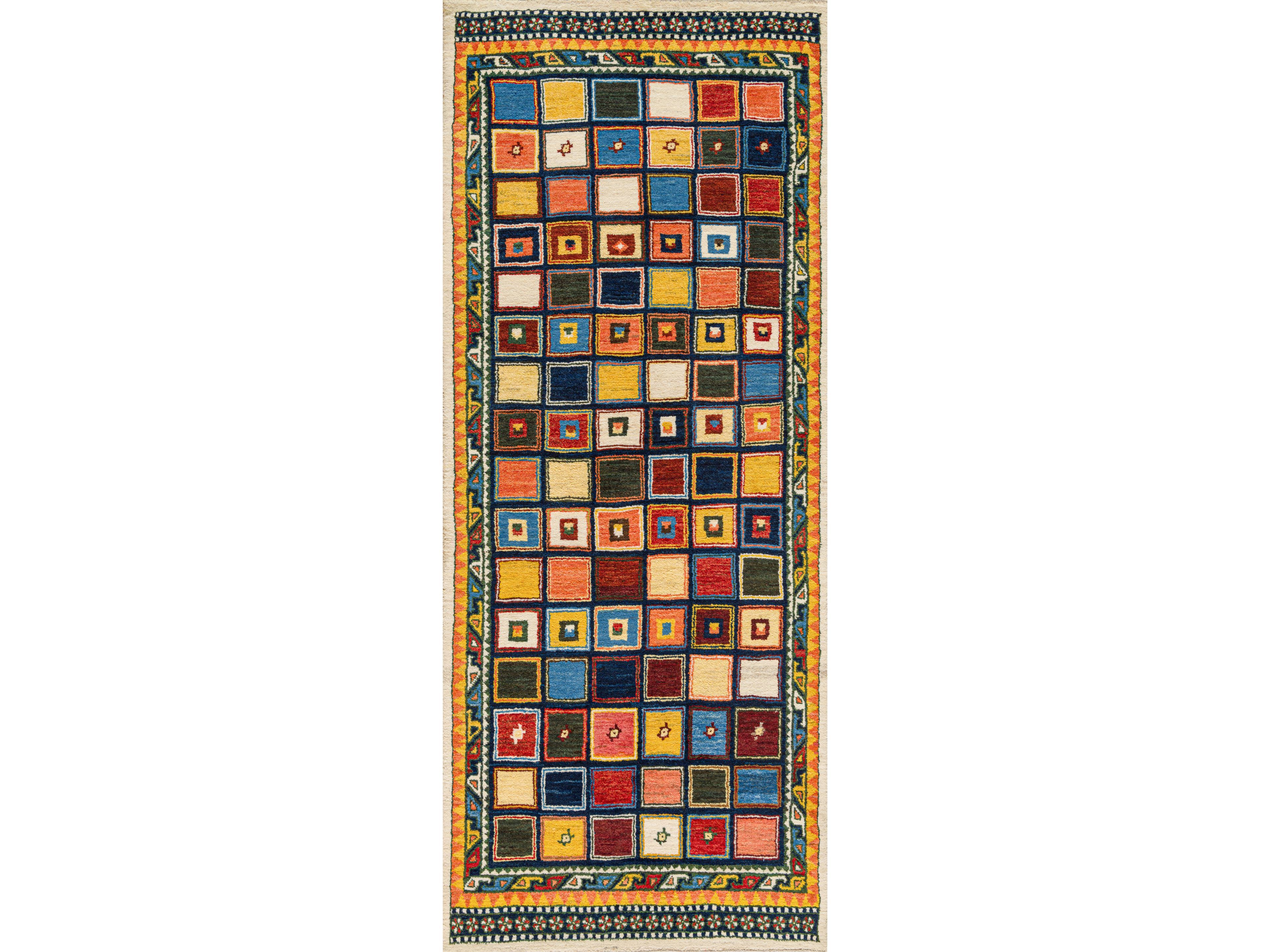 Шерстяной прямоугольный клетчатый ковер Zollanvari Gabbehs Geometric ARCH-00083787 - Вид №1