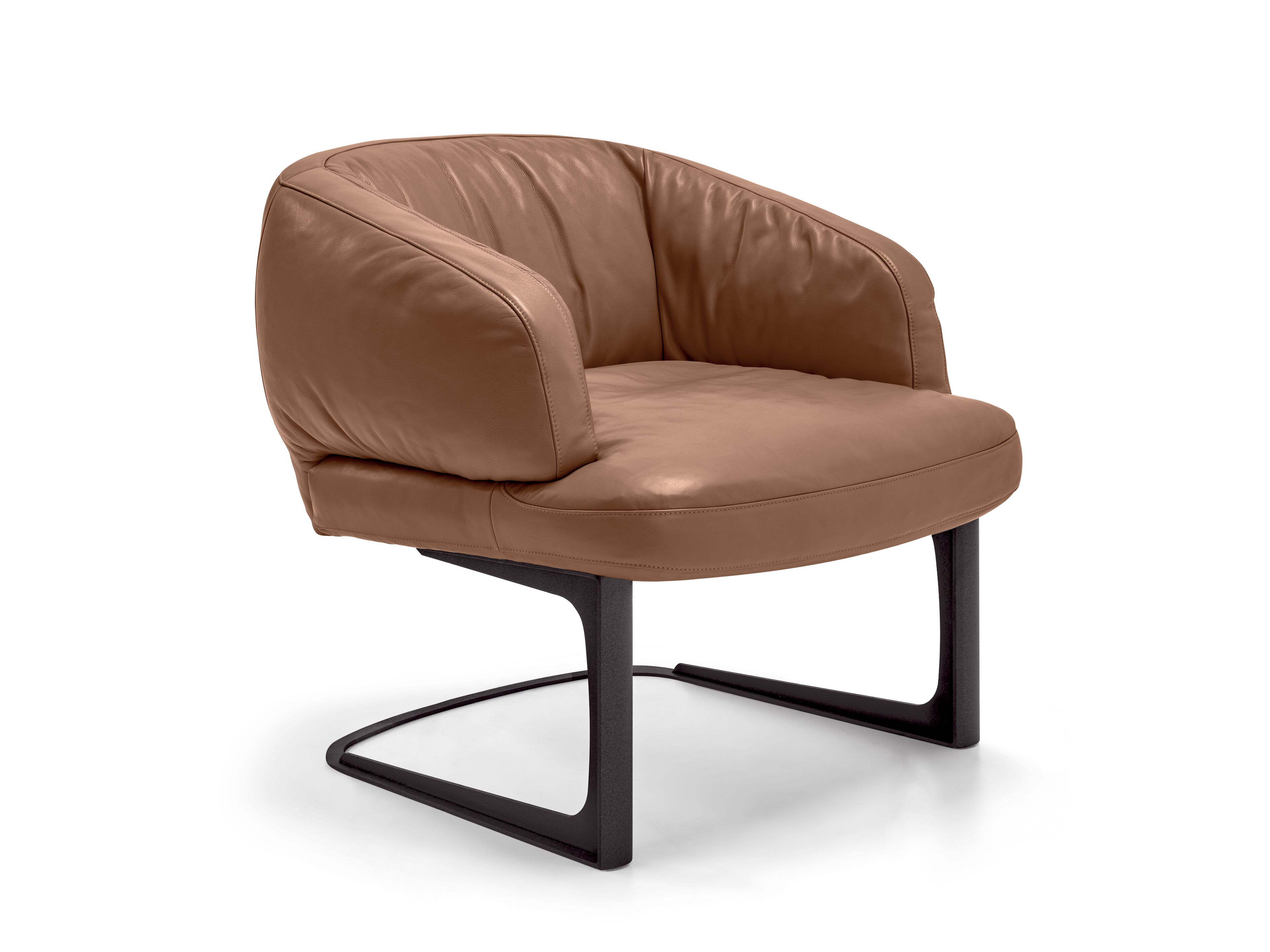 Кожаное консольное кресло с подлокотниками Arketipo WARREN LIVING ARCH-00054145