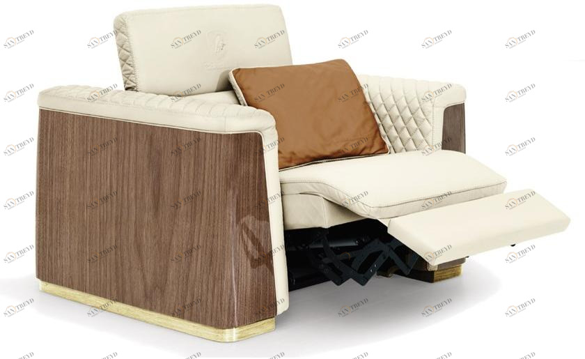 Tonino Lamborghini Casa Кресло Relax из оленьей кожи с подставкой для ног Park avenue sun-id-1481135