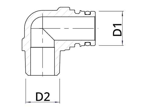 Фитинг с наружной резьбой 90° TECO FASTEC® ARCH-00026068
