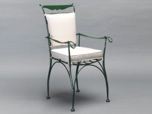 Садовый стул из нержавеющей стали с подлокотниками