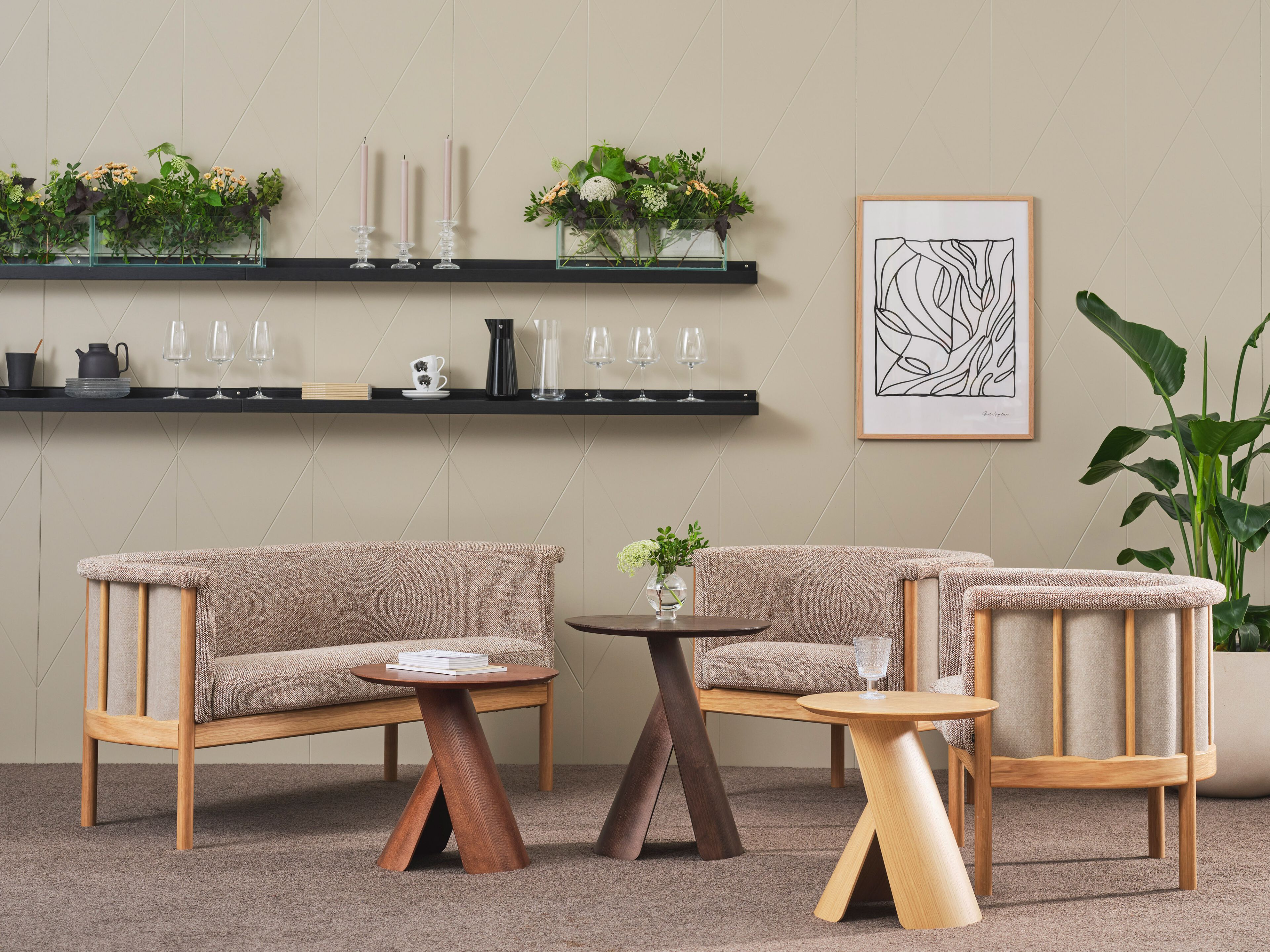 Круглый журнальный столик из массива дерева Karl Andersson HITO ARCH-00127883 - Вид №1