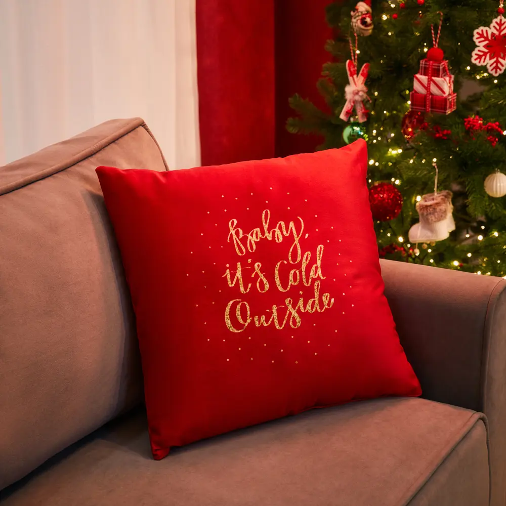 Подушка Холодный путь 45x45 см цвет красный SEASONS STLM-2017324 - Вид №3