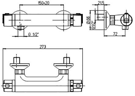 Paini Arena 92CR511TH смеситель для душа - Вид №2