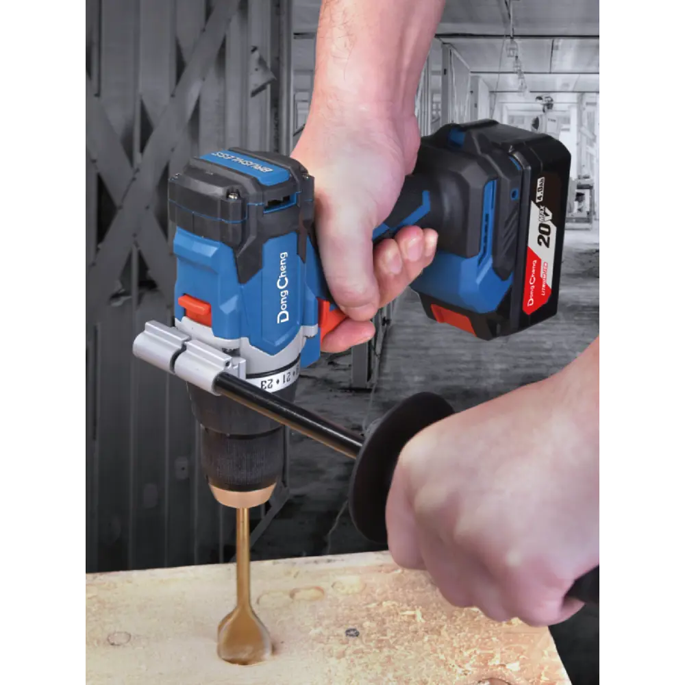 Дрель-шуруповерт аккумуляторная бесщеточная Dongcheng DCJZ06-13, 20 В Li-ion, без АКБ и ЗУ STLM-2081457 - Вид №2