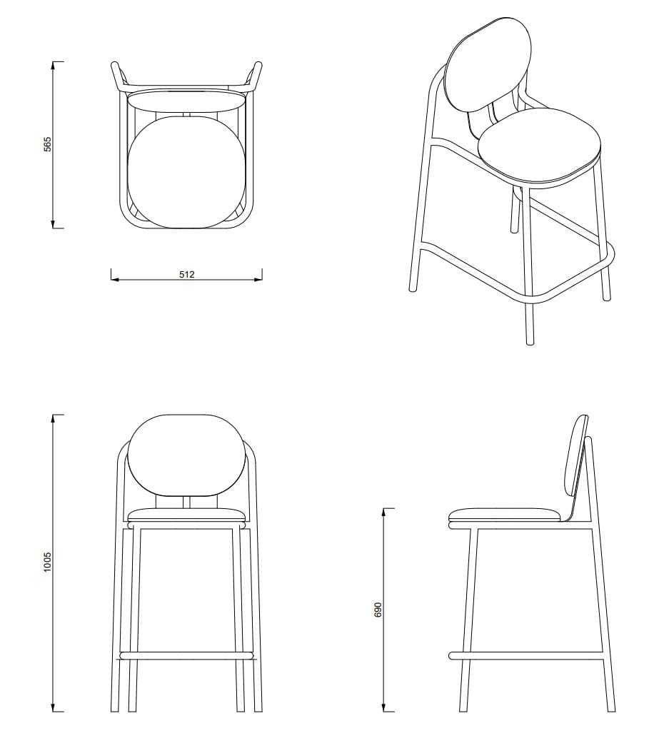 Алюминиевый и тканевый высокий садовый стул Joyf пустыня ARCH-00071351 - Вид №23