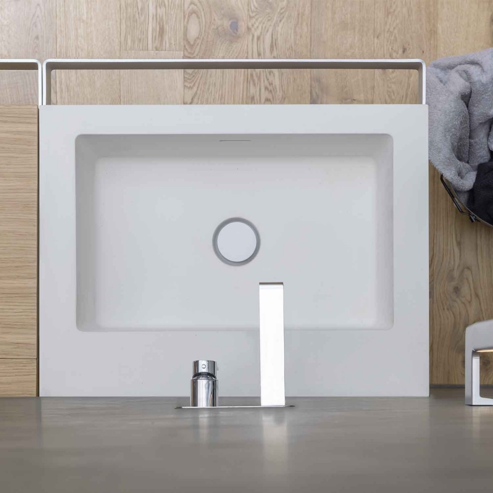 EVLKLAN Подвесная раковина настенная прямоугольная EVER Life Design Link белая - Вид №3