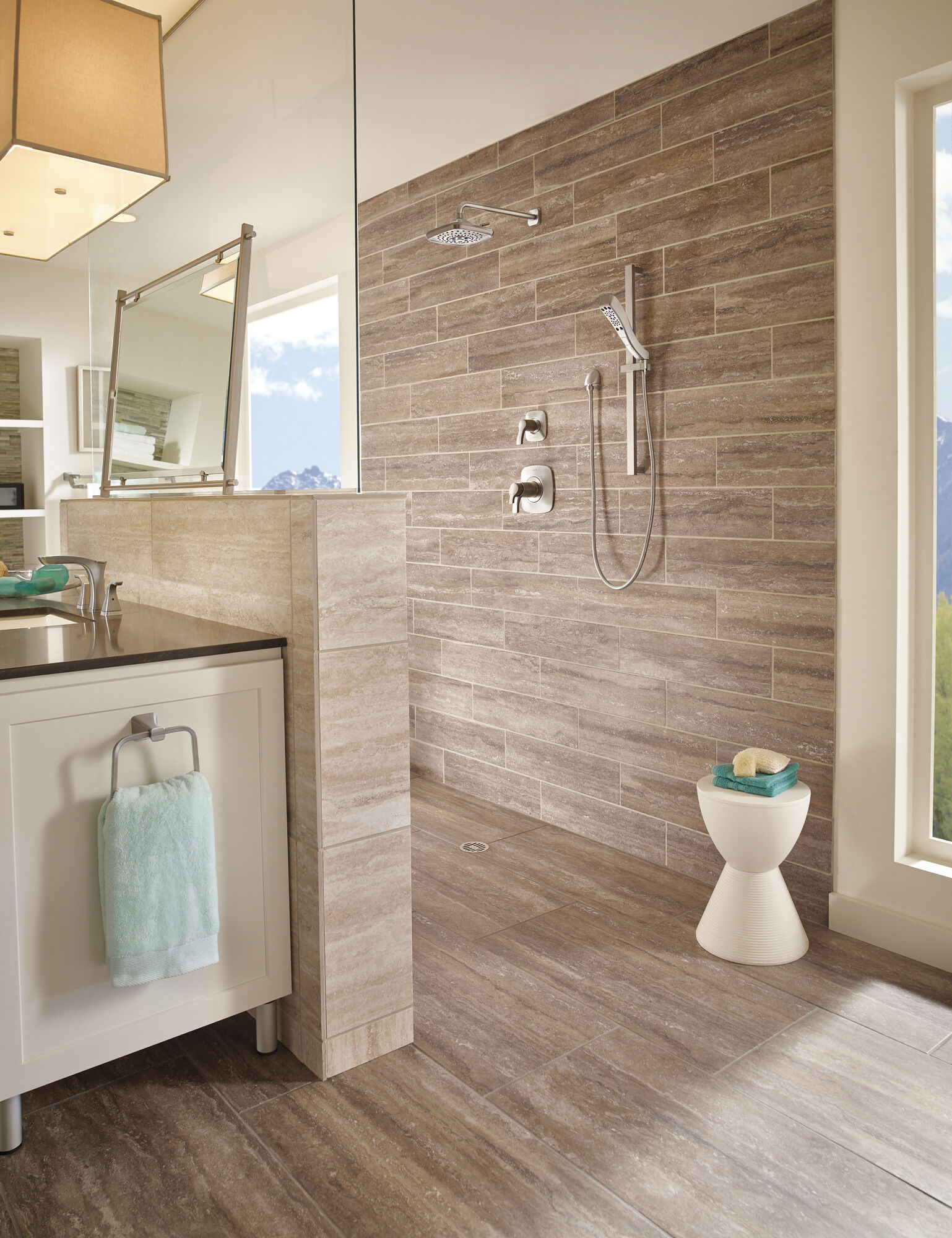 T17T252-SS Облицовка для душа H2Okinetic® серии TempAssure® 17T Delta Faucet Tesla Нержавеющая сталь - Вид №1