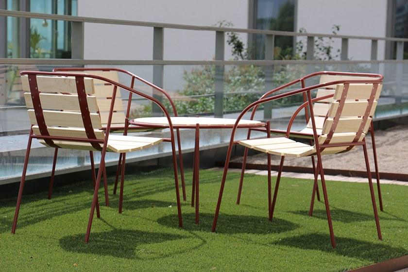 Nola Industrier Штабелируемый садовый стул с подлокотниками Rocky sun-id-1467562 - Вид №8