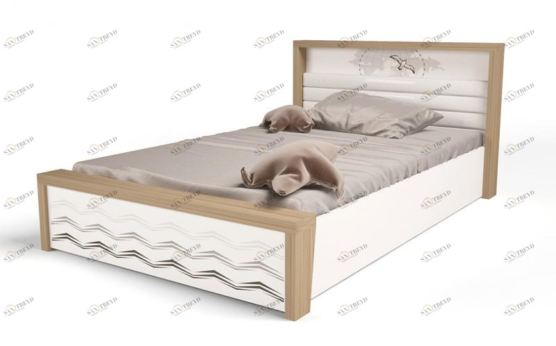 Кровать ABC-KING 190х120 №5MIX OCEAN №5 с под.мех (голубой) 4631147962058