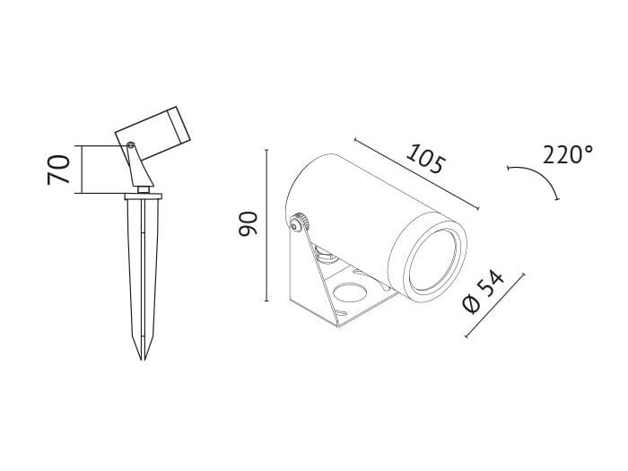 Анодированный алюминиевый светодиодный напольный прожектор A.L.S DXS ARCH-00128610 - Вид №10