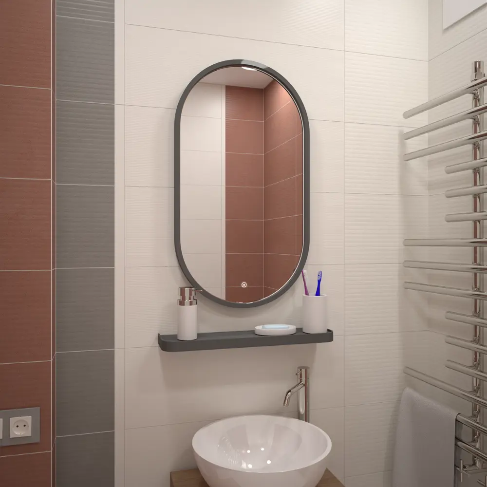 Зеркало Santreyd Image с LED-подсветкой и полкой для ванной 82504946 STLM-0028840 - Вид №8