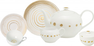 10659059 Dibbern Сервиз чайный Dibbern Золотой жемчуг на 6 персон 21 предмет, фарфор Фарфор