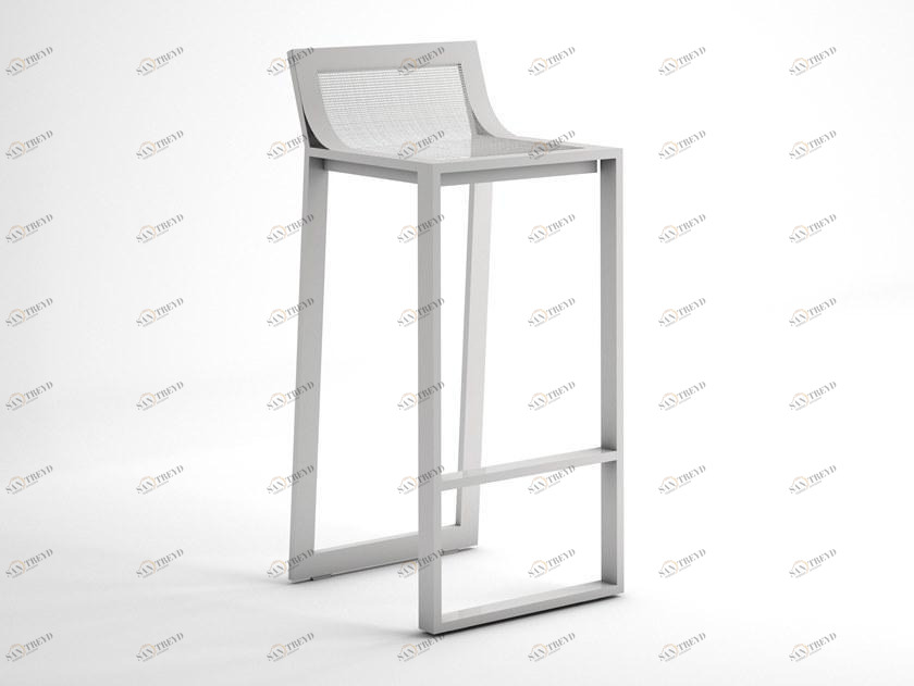 GANDIABLASCO Высокий табурет из термо-лакированного алюминия с салазками Blau sun-id-1439329