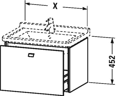 BR404101818 Brioso Тумбочка подвесная Белый матовый, декор Duravit - Вид №3