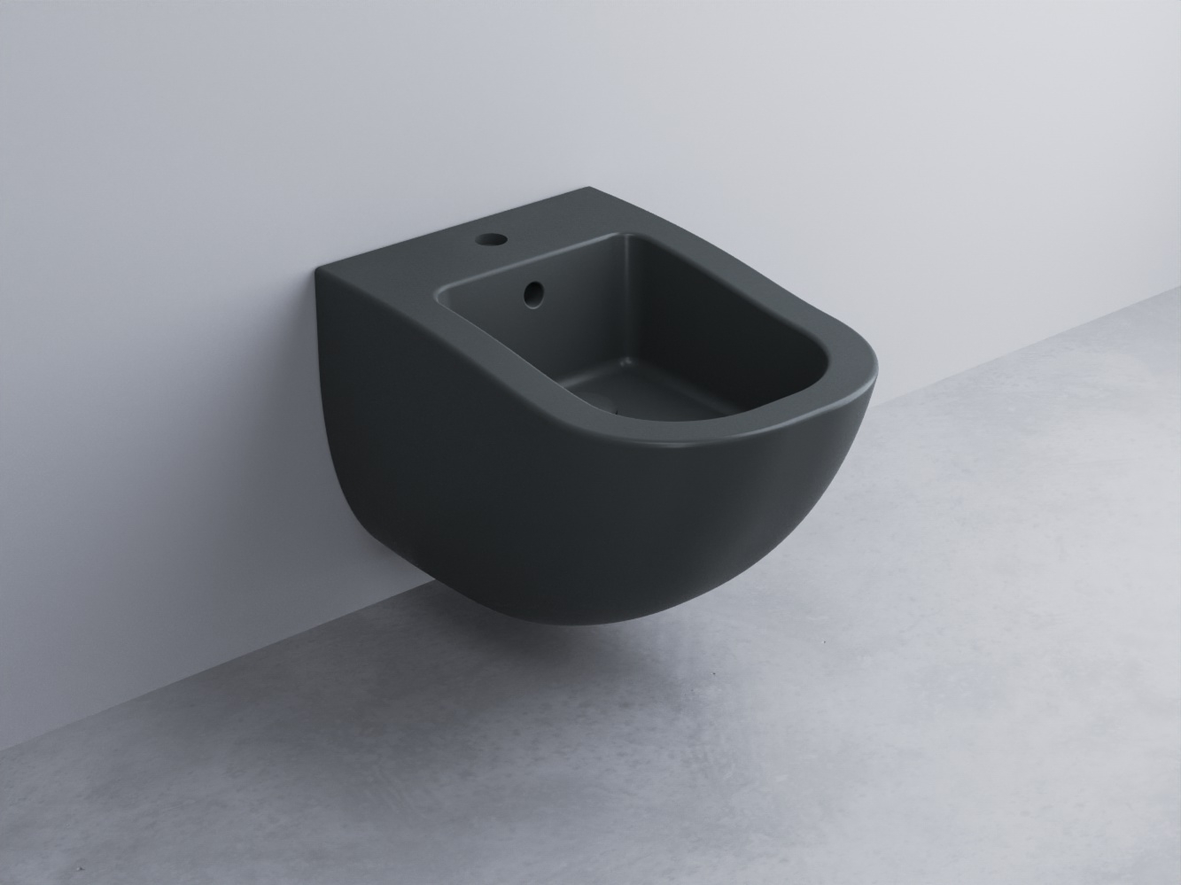 FLBS-BA Биде подвесное с одним отверстием под смеситель, в комплекте с крепежами cielo Fluid Ceramica Cielo