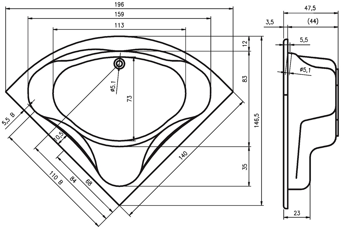 BC3400500000000 Ванна Riho Neo Santreyd - Вид №2