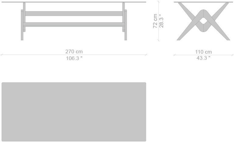 Cassina Стол из дерева и стекла Capitol complex sun-id-1470334 - Вид №8
