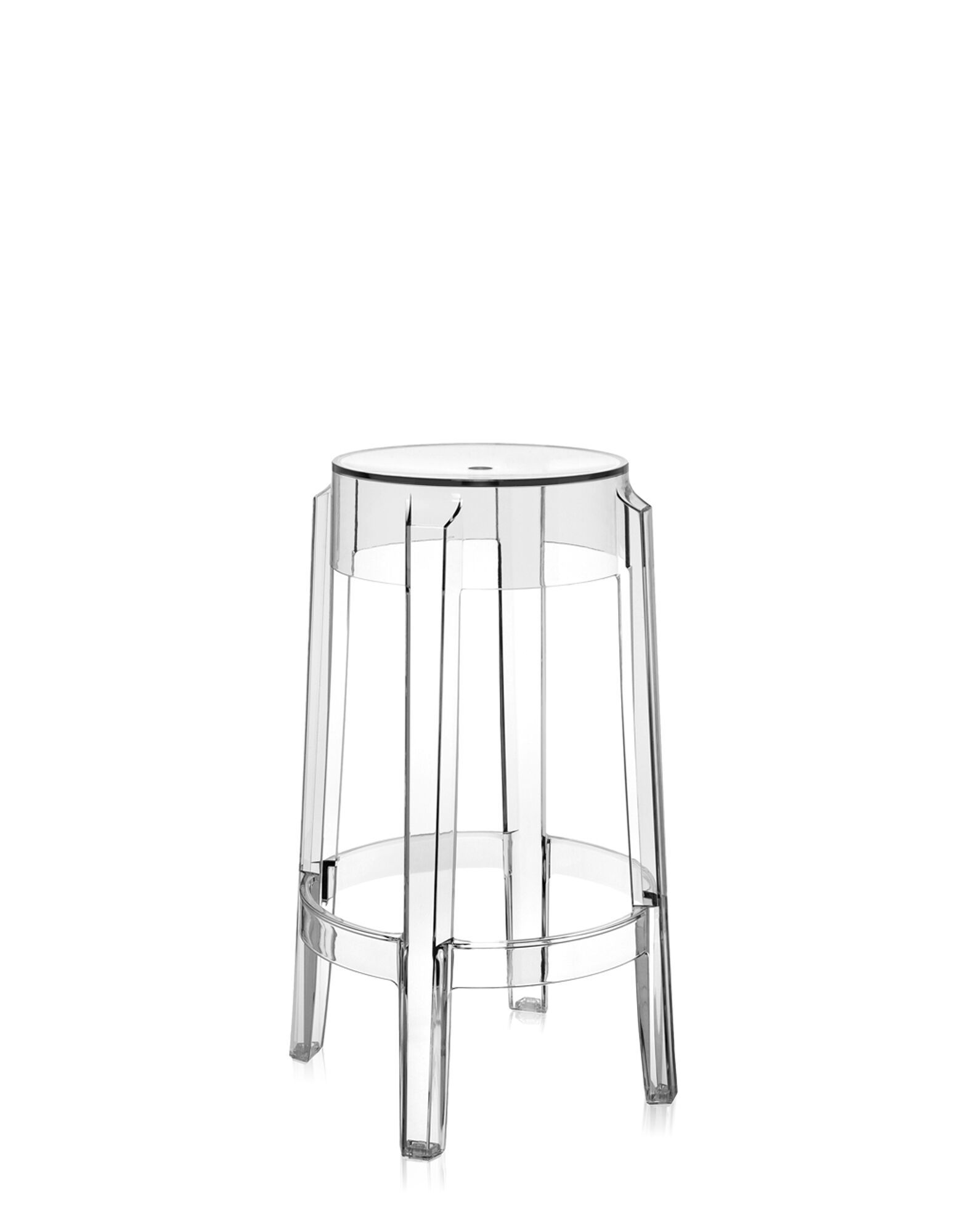 Высокий штабелируемый стул из поликарбоната с подставкой для ног Kartell CHARLES GHOST ARCH-00063123 - Вид №14