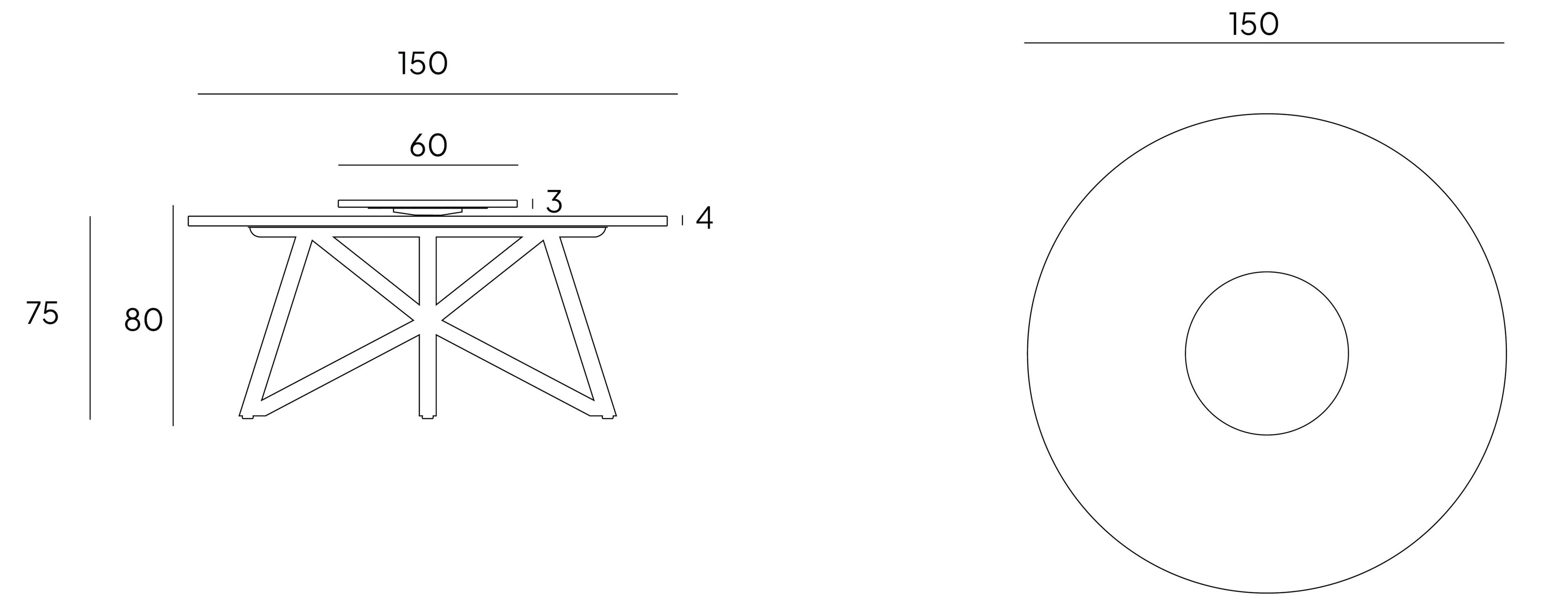 Круглый травертиновый стол с Lazy Susan VELTHA® Hermu ARCH-00048212 - Вид №17