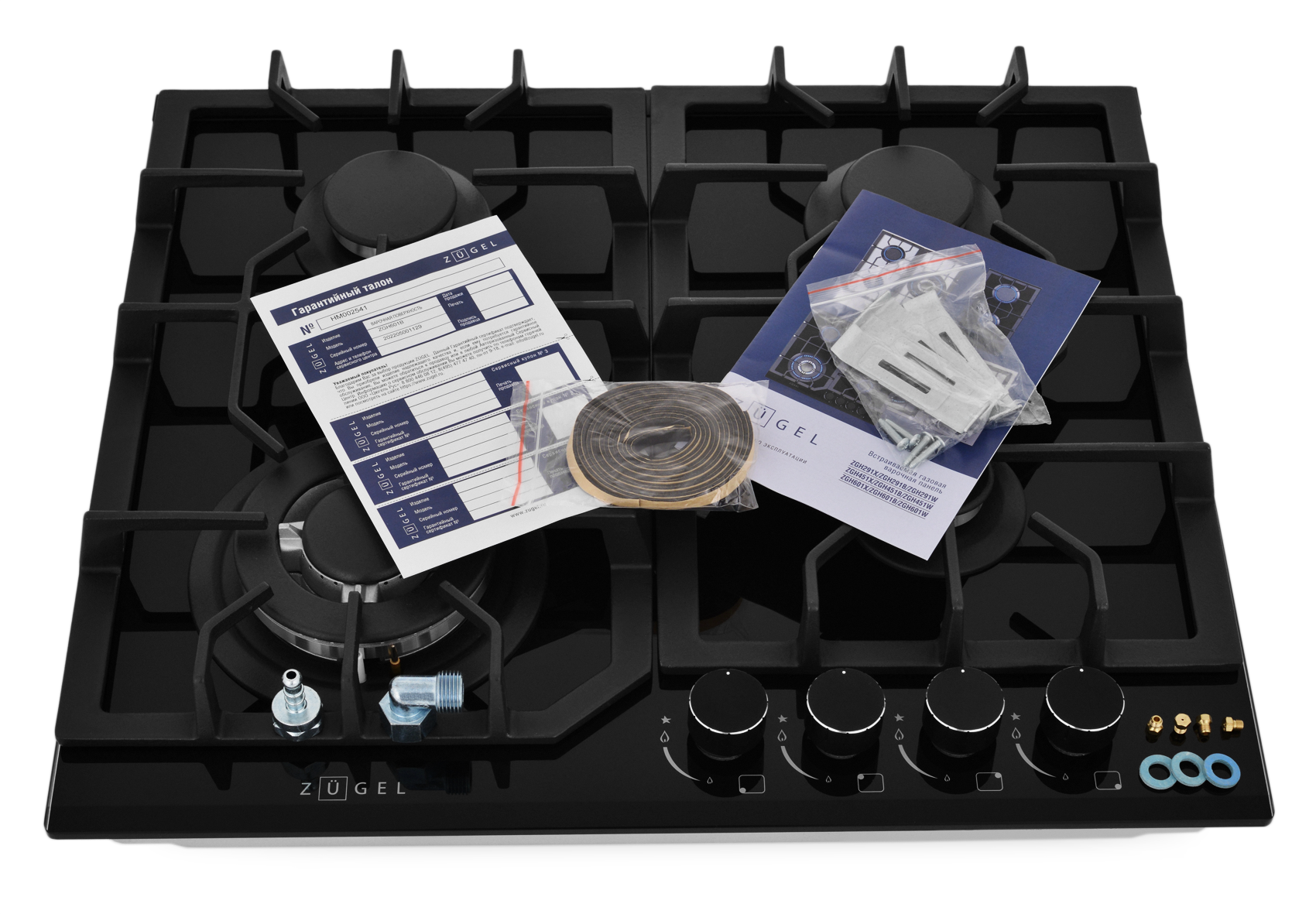 5361940 Газовая варочная поверхность ZUGEL ZGH601B STDN-0136669 - Вид №29