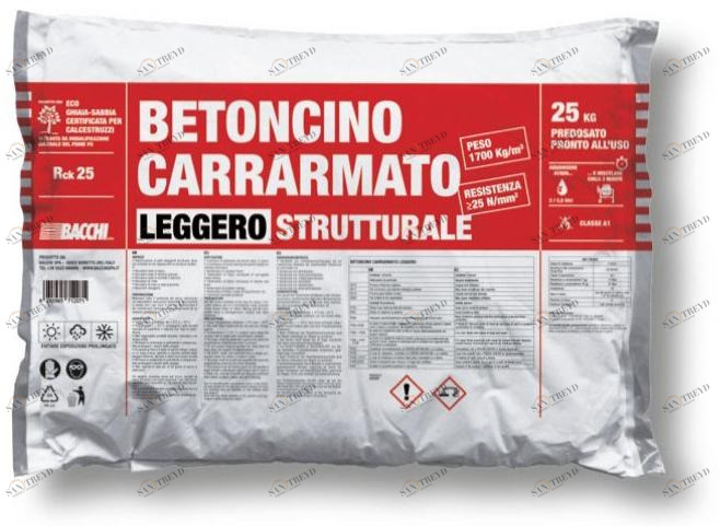 Bacchi Легкий бетон в предварительно дозированных мешках Malte, massetti e betoncini sun-id-1423476