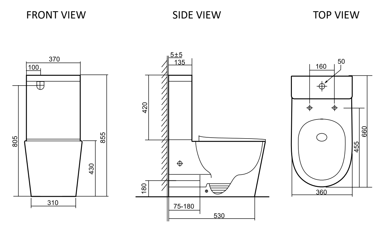 Унитазы-компакт SL-5026MB SANTILINE  - Вид №7