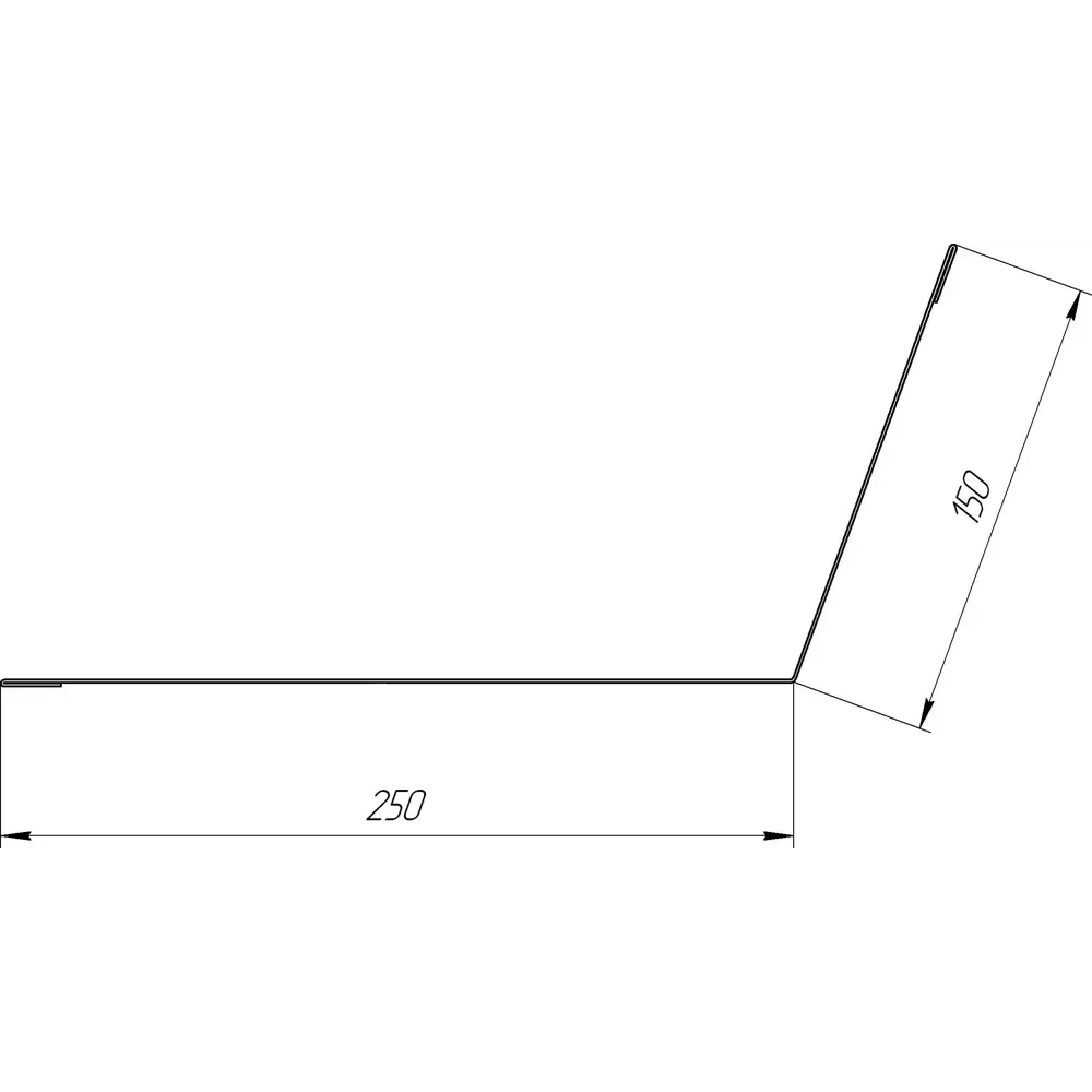 Планка примыкания верхняя 147x250 мм 2 м 0.4мм RAL 6005 Зеленый 84427774 STLM-2121914 Santreyd  - Вид №1