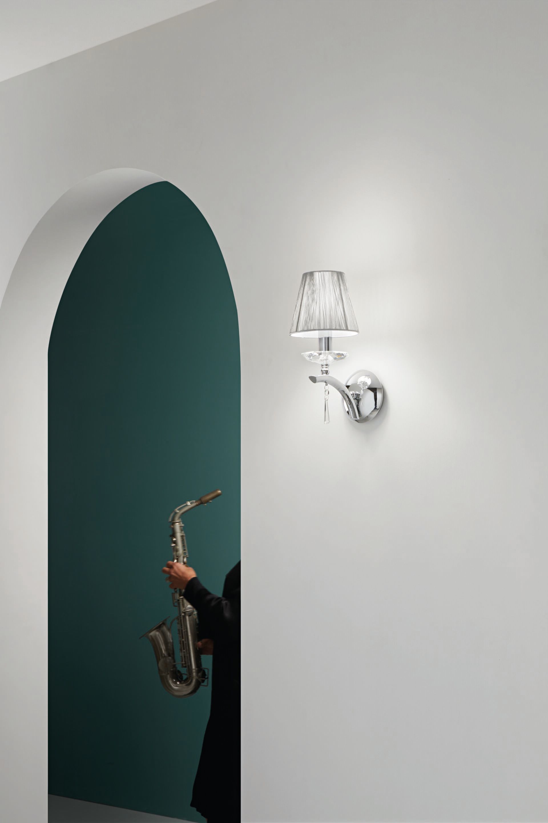 Хромированный металлический настенный светильник с фиксированным кронштейном Fan Europe Lighting дизайн окружающего света ARCH-00151994