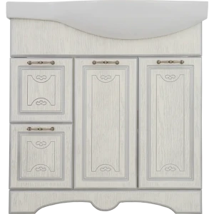 Тумба под раковину напольная «Луиза» 83 см цвет серебро