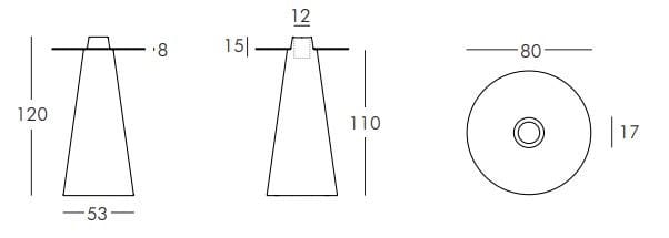 Высокий стол из полиэтилена для контракта SLIDE PEAK ARCH-00101759 - Вид №12