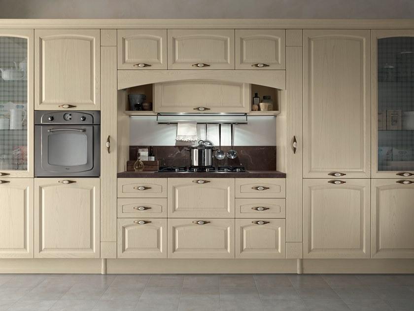 Febal Casa Деревянная кухня с островом с ручками sun-id-1348443 - Вид №1