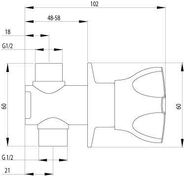 AW453 Смеситель для душа Awa Methven - Вид №1