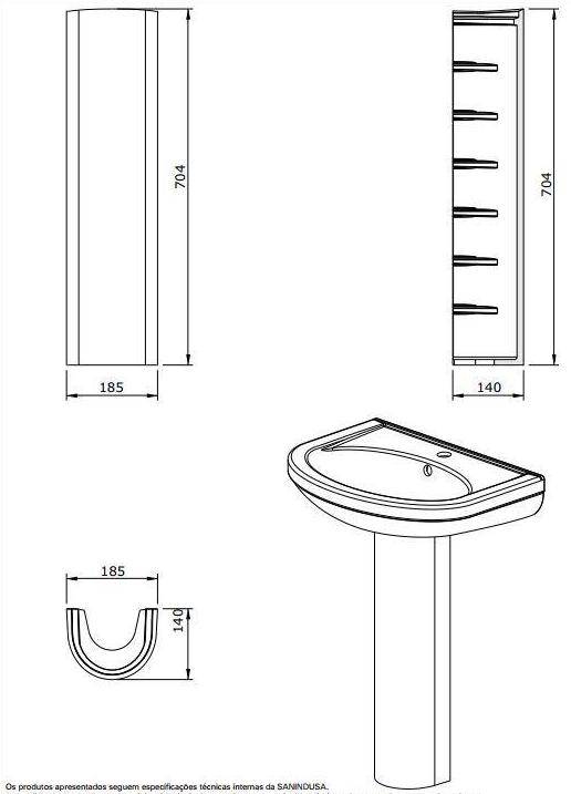 135200004 Пьедестал для раковины круглая Sanindusa CETUS - Вид №1