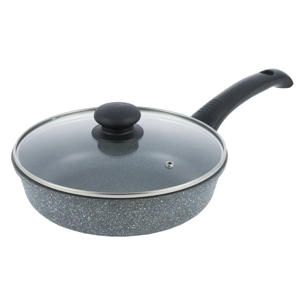 Сковорода Werner Letizia 51671 22 см алюминий с крышкой цвет черный STLM-2063317