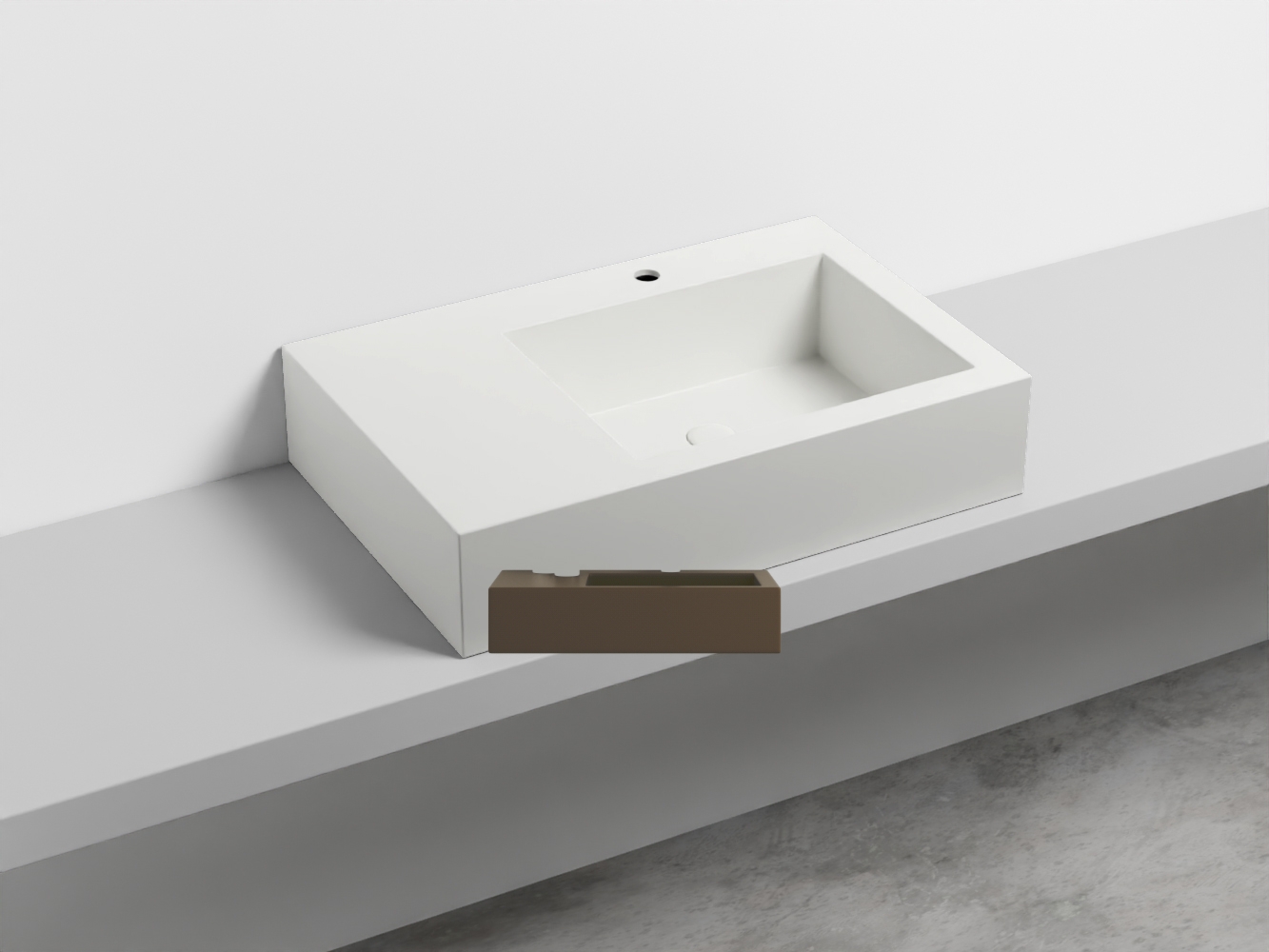 NALAMDX-CA Керамическая раковина с 1-им отверстием, чаша справа cielo I Narcisi Ceramica Cielo